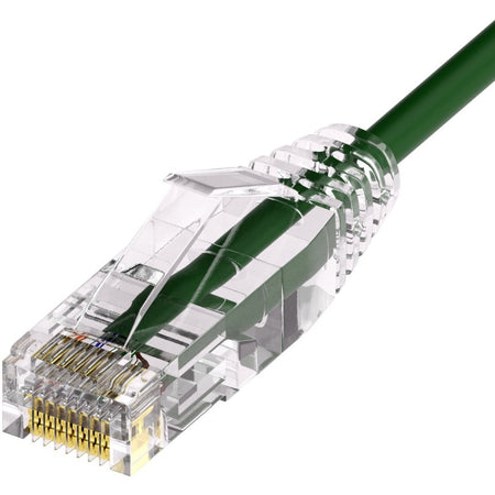 Unirise Clearfit Slim&trade; Cat6A 28AWG Patch Cable, Snagless, Green, 6ft - CS6A-06F-GRN