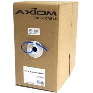 Axiom CAT5E 24AWG 4-Pair Solid Conductor 350MHz Bulk Cable Spool 1000FT (Orange) - C5EBCS-O1000-AX