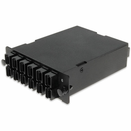 AddOn 4-Bay Cassette 6x 24-Fiber MPO In, 12x 12-Fiber MPO Out, Multi-mode Duplex OM4 - MPO type A - ADD-4BYC624MPA12MPM4