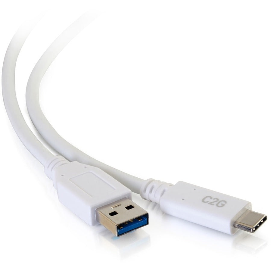 C2G 3ft USB 3.0 Type C to USB A - USB Cable White M/M - 28835