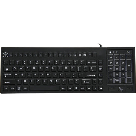DSI WATERPROOF IP68 KEYBOARD WITH TRACK PAD/NUMBER PAD LED BACKLIT - KB-JH-IKB700BL