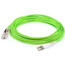 AddOn 4m LC (Male) to SC (Male) Straight Lime Green OM5 Duplex Fiber OFNR (Riser-Rated) Patch Cable - ADD-SC-LC-4M5OM5