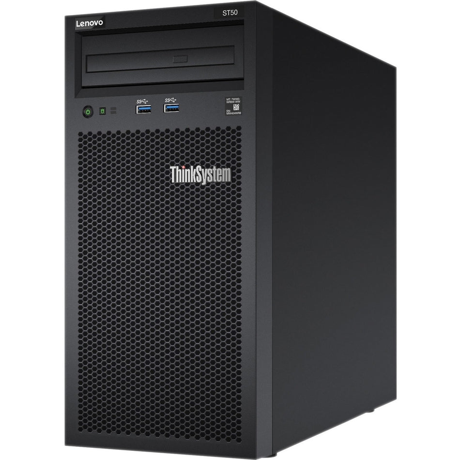 Lenovo ThinkSystem ST50 7Y48A02MNA 4U Tower Server - 1 x Intel Xeon E-2224G 3.50 GHz - 8 GB RAM - Serial ATA/600 Controller - 7Y48A02MNA