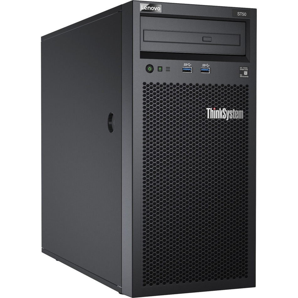 Lenovo ThinkSystem ST50 7Y48A02ENA 4U Tower Server - 1 x Intel Xeon E-2246G 3.60 GHz - 8 GB RAM - Serial ATA/600 Controller - 7Y48A02ENA