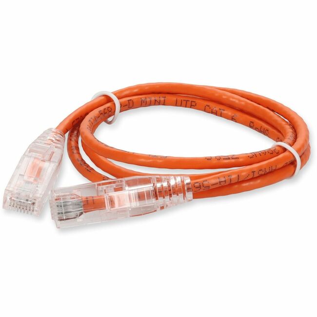 AddOn 7ft RJ-45 (Male) to RJ-45 (Male) Straight Orange Cat6 UTP Copper PVC Patch Cable - ADD-7FSLCAT6-OE