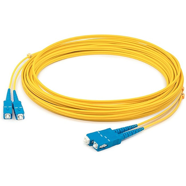 AddOn 38m SC (Male) to SC (Male) Straight Yellow OS2 Duplex Plenum Fiber Patch Cable - ADD-SC-SC-38M9SMFP