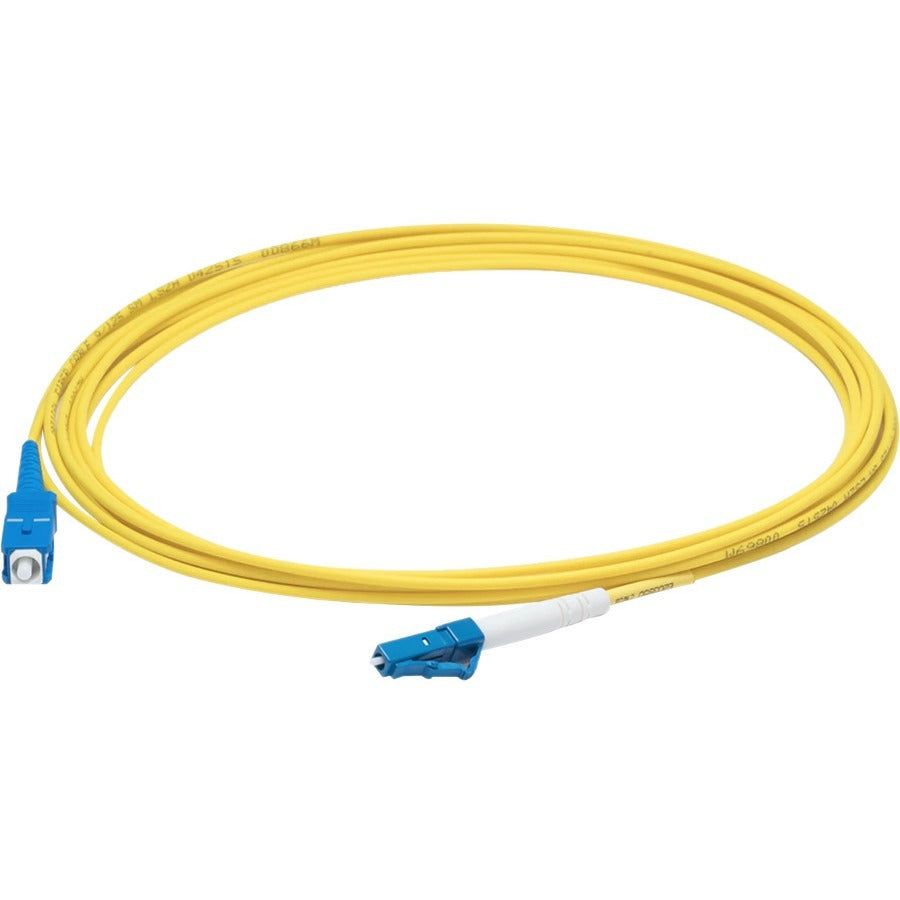 AddOn 46m LC (Male) to LC (Male) Straight Yellow OS2 Duplex Fiber OFNR (Riser-Rated) Patch Cable - ADD-LC-LC-46M9SMFLZ