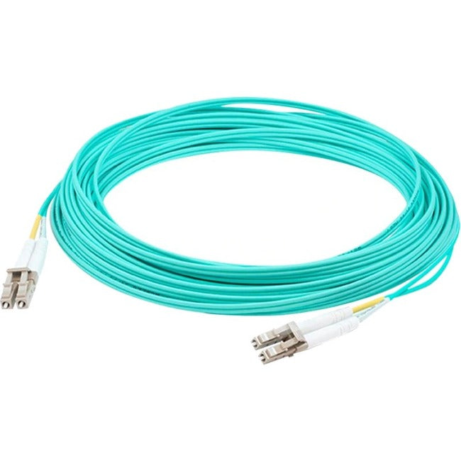 AddOn 75m LC (Male) to LC (Male) Straight Aqua OM4 Duplex Fiber LSZH Patch Cable - ADD-LC-LC-75M5OM4LZ