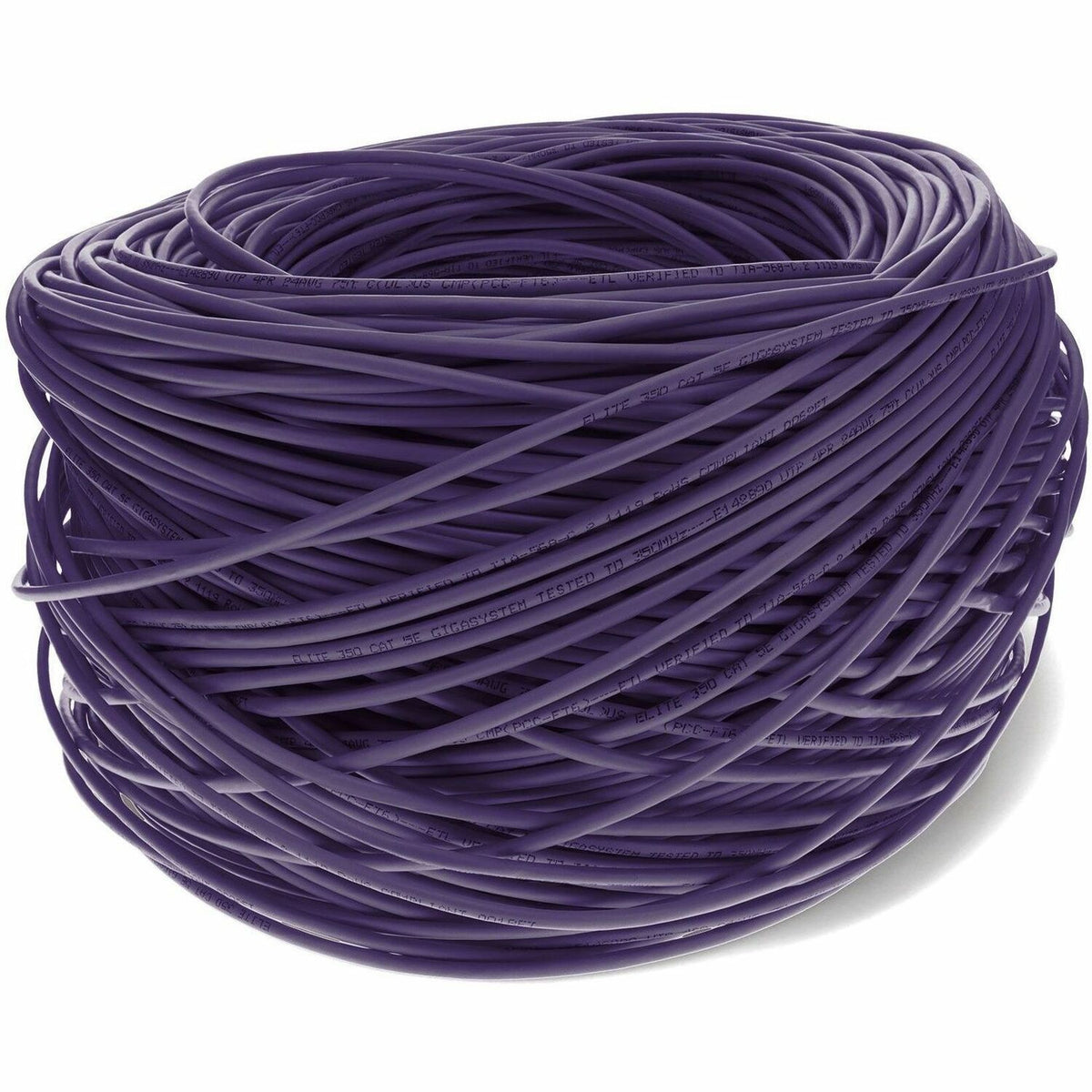 AddOn 1000ft Non-Terminated Purple CAT 5E Plenum-Rated Bulk Cable - ADD-CAT5EBULK1KPSD-PE