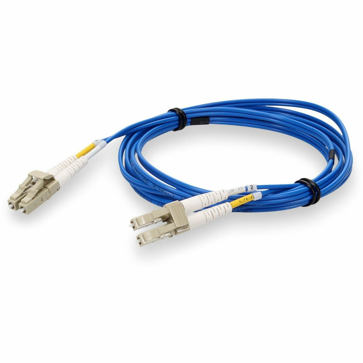 AddOn 1m LC to LC Blue OM4 Duplex OFNR (Riser-Rated) Fiber Patch Cable - ADD-LC-LC-1M5OM4-BE