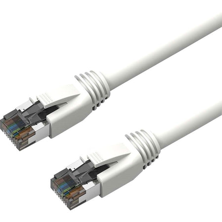 Axiom 10FT CAT8 2000mhz S/FTP Shielded Patch Cable Snagless Boot (White) - C8SBSFTP-W10-AX