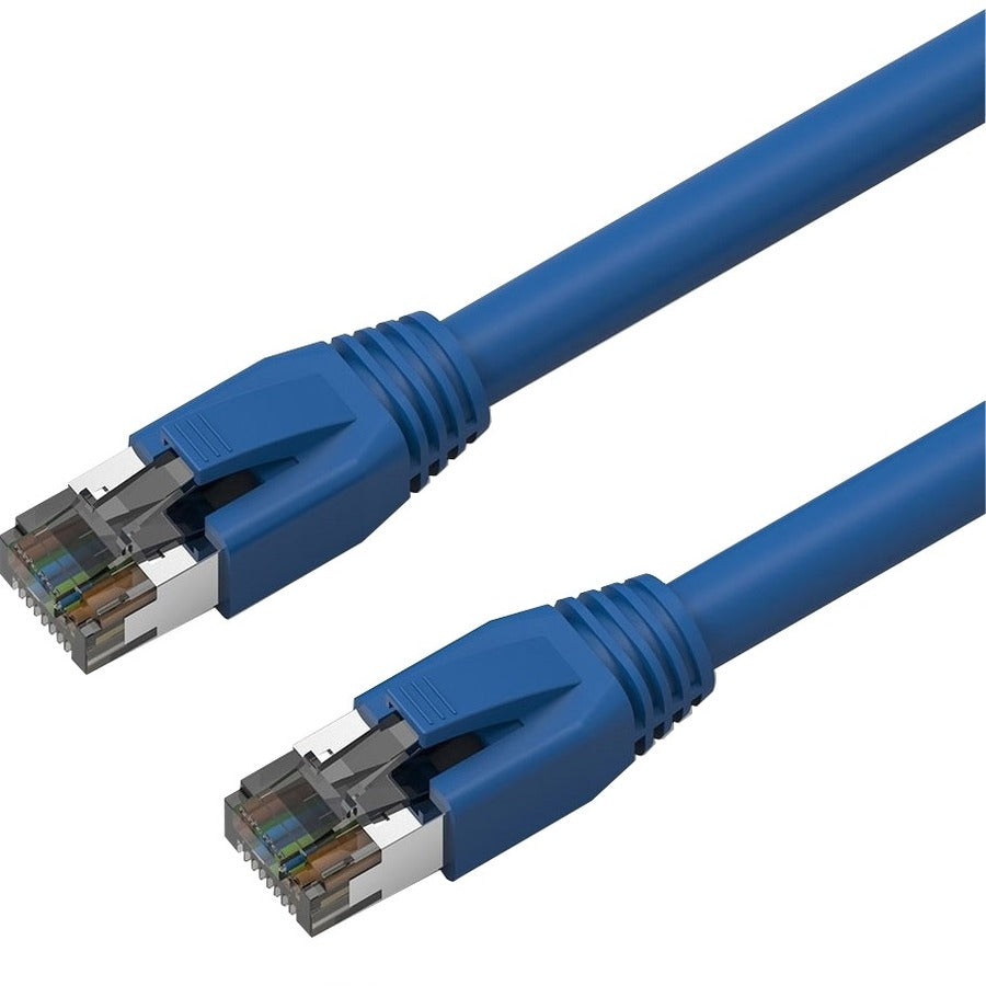 Axiom 10FT CAT8 2000mhz S/FTP Shielded Patch Cable Snagless Boot (Blue) - C8SBSFTP-B10-AX