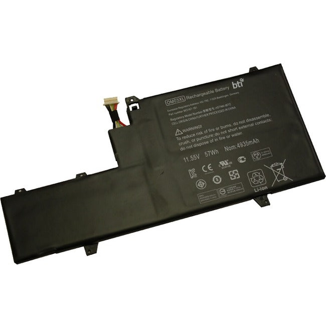 BTI OM03XL-BTI 11.55V 57WHR LI-ION BATTERY 863280-855, OM03057XL-PL, OM03XL ELITEBOOK 1030 G2, ELITEBOOK X360 1030 G2, X360 1060 G2 - OM03XL-BTI