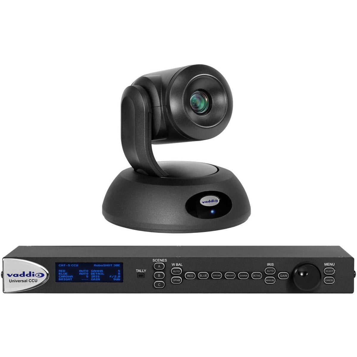 Vaddio RoboSHOT Elite Series 30E QCCU Conference Camera System - Includes PTZ Camera - Black - 999-99170-000