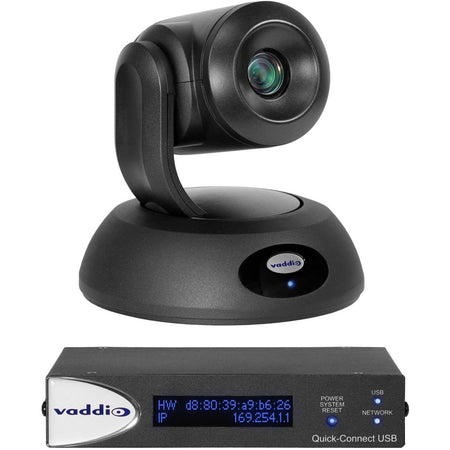 Vaddio RoboSHOT Elite Series 30E QUSB Video Conferencing System - Includes PTZ Camera and USB Interface - Black - 999-99190-000