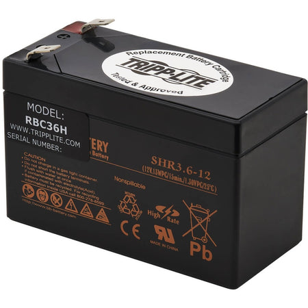 Eaton Tripp Lite Series UPS Replacement Battery Cartridge for Select AVR550U/AVRX550U UPS Systems, 12V - RBC36H