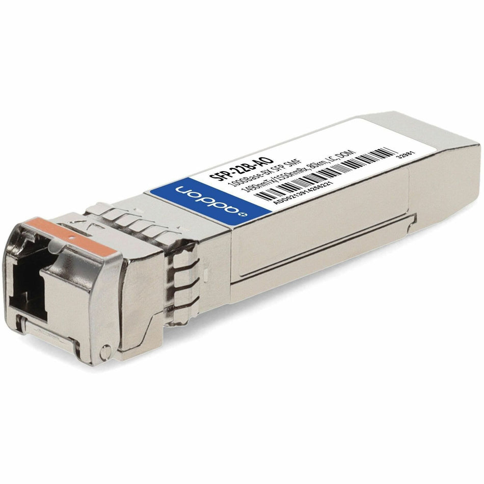 AddOn Rad&reg; SFP-22B Compatible TAA 1000Base-BX SFP Transceiver (SMF, 1570nmTx/1490nmRx, 80km, LC, DOM) - SFP-22B-AO