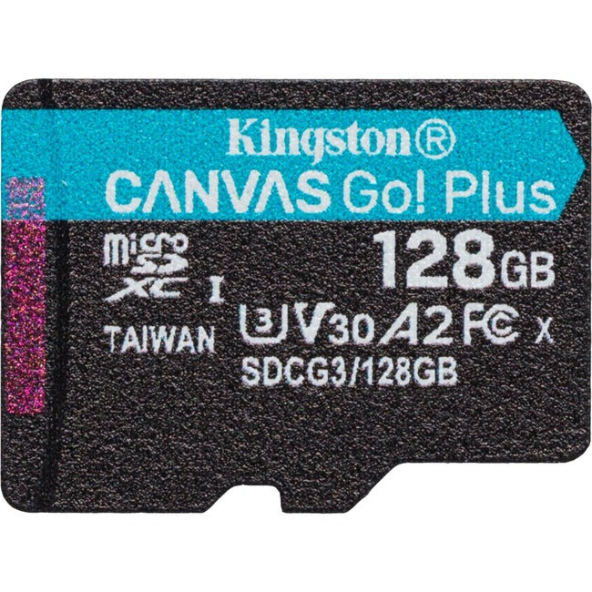 Kingston Canvas Go! Plus SDCG3 128 GB Class 10/UHS-I (U3) microSDXC - SDCG3/128GBSP