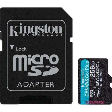 Kingston Canvas Go! Plus SDCG3 256 GB Class 10/UHS-I (U3) microSDXC - SDCG3/256GB