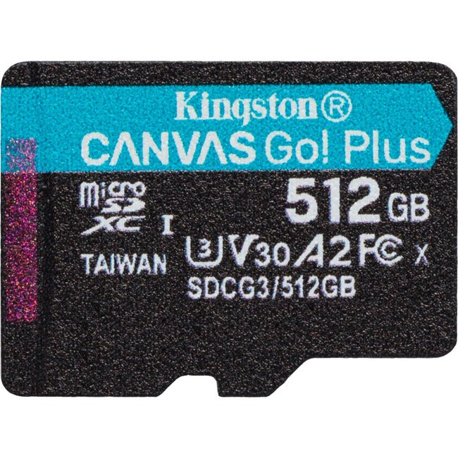 Kingston Canvas Go! Plus SDCG3 512 GB Class 10/UHS-I (U3) microSDXC - SDCG3/512GBSP