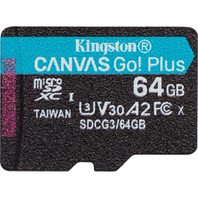 Kingston Canvas Go! Plus SDCG3 64 GB Class 10/UHS-I (U3) microSDXC - SDCG3/64GBSP