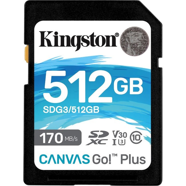 Kingston Canvas Go! Plus SDG3 512 GB Class 10/UHS-I (U3) SDXC - SDG3/512GB