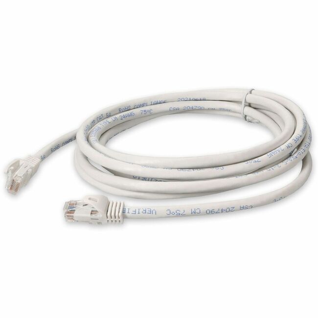 AddOn 5ft RJ-45 (Male) to RJ-45 (Male) Straight White Cat6A UTP PVC Copper Patch Cable - ADD-5FCAT6A-WE