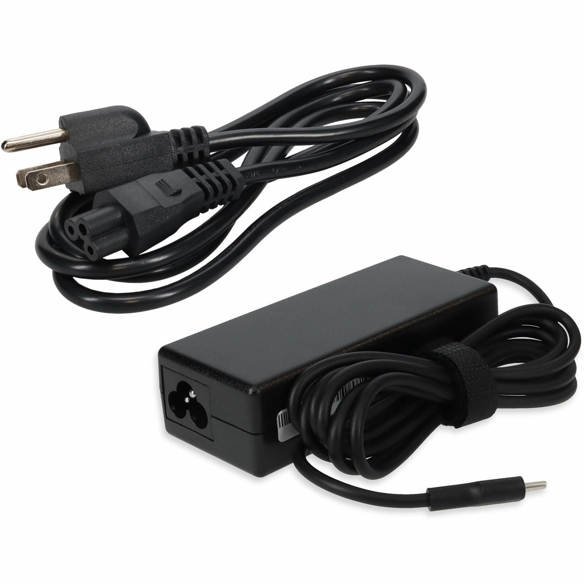 AddOn HP 860209-850 Compatible 65W 20V at 3.25A Black USB-C Laptop Power Adapter and Cable - 860209-850-AO