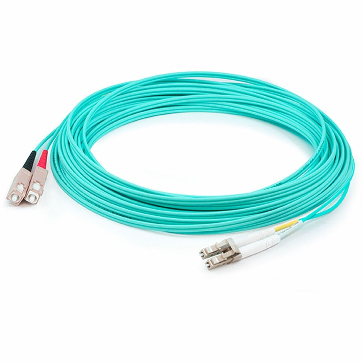 AddOn 45m LC (Male) to SC (Male) Straight Aqua OM4 Duplex Plenum Fiber Patch Cable - ADD-SC-LC-45M5OM4P