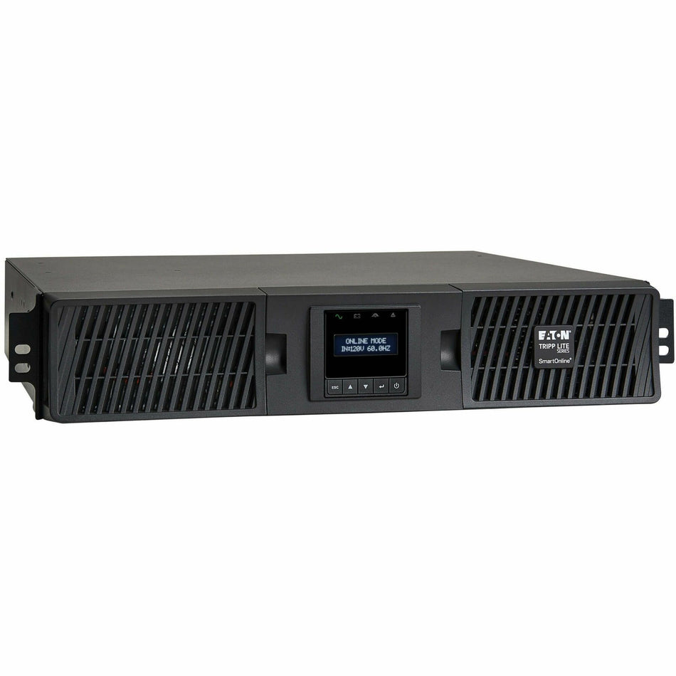 Eaton Tripp Lite Series SmartOnline 3000VA 2700W 120V Double-Conversion UPS - 7 Outlets, Extended Run, Network Card Included, LCD, USB, DB9, 2U Rack/Tower - SU3000RTXLCD2UN