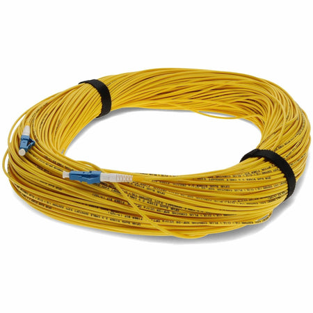 AddOn 100m LC (Male) to LC (Male) Straight Yellow OS2 Simplex Fiber OFNR (Riser-Rated) Patch Cable - ADD-LC-LC-100MS9SMF