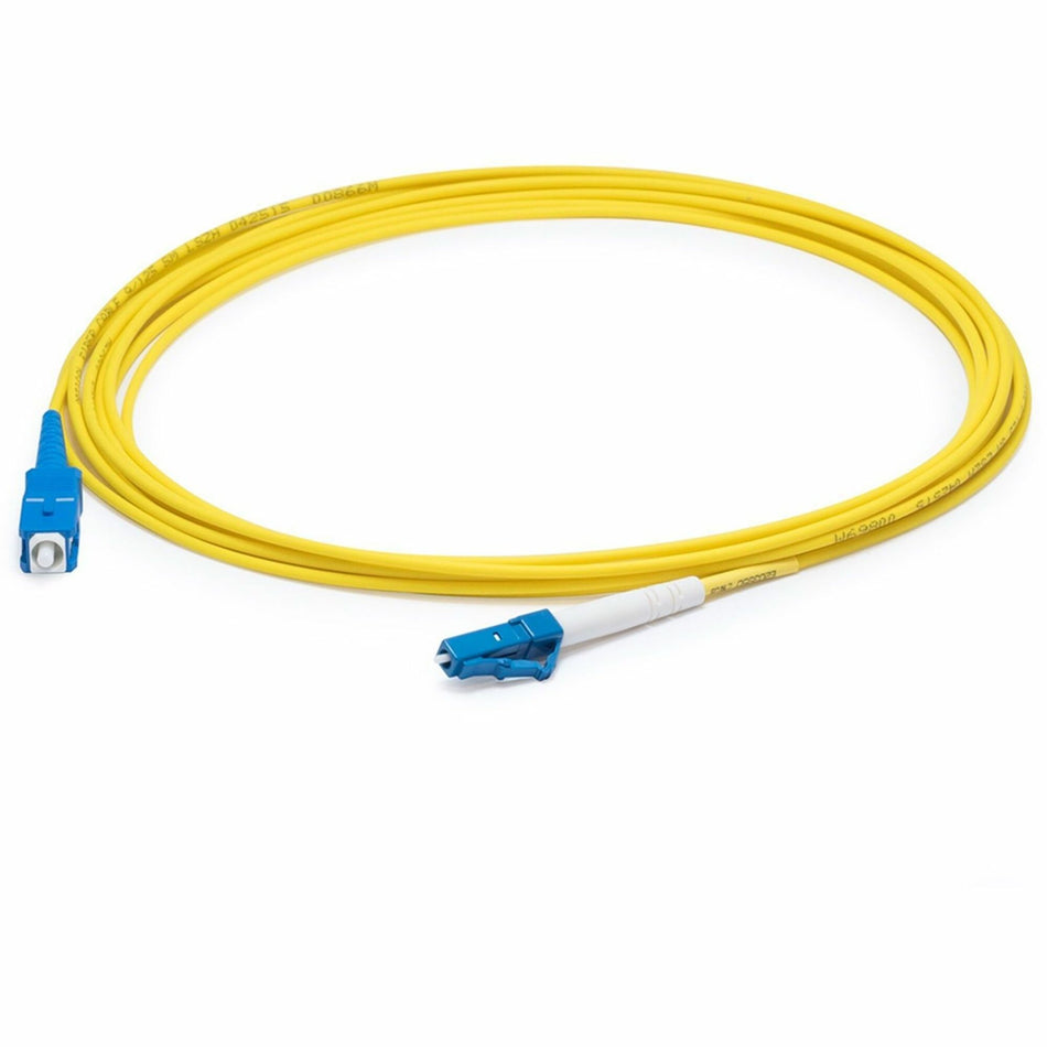 AddOn 45m LC (Male) to SC (Male) Straight Yellow OS2 Simplex Plenum Fiber Patch Cable - ADD-SC-LC-45MS9SMFP