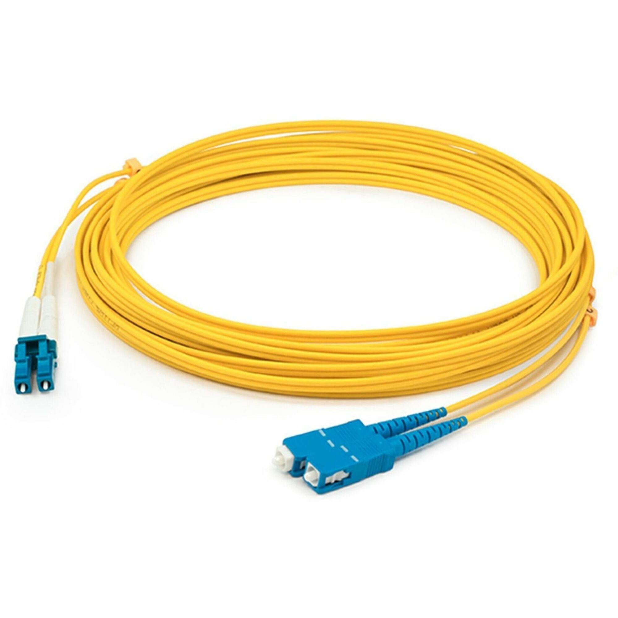 AddOn 46m LC (Male) to SC (Male) Straight Yellow OS2 Duplex LSZH Fiber Patch Cable - ADD-SC-LC-46M9SMFLZ