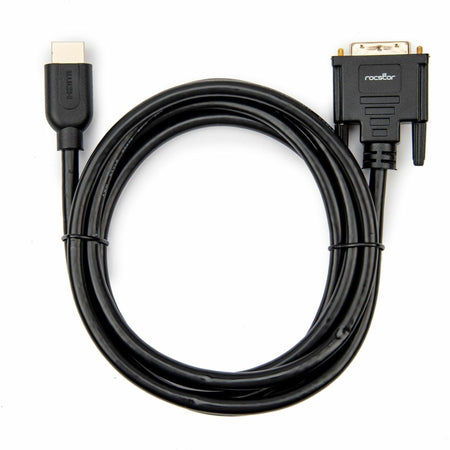 Rocstor Premium HDMI to DVI-D Cable - M/M - 6 ft - 1 x DVI-D Male - 1 x Male HDMI - Y10C263-B1