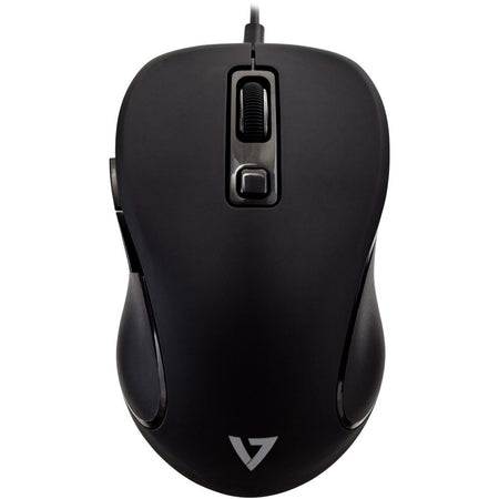 V7 MU300 PRO USB 6-Button Wired Mouse with Adjustable DPI - Black - MU300