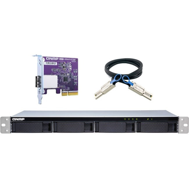 QNAP TL-R400S Drive Enclosure SATA/600 - Mini-SAS Host Interface - 1U Rack-mountable - TL-R400S-US