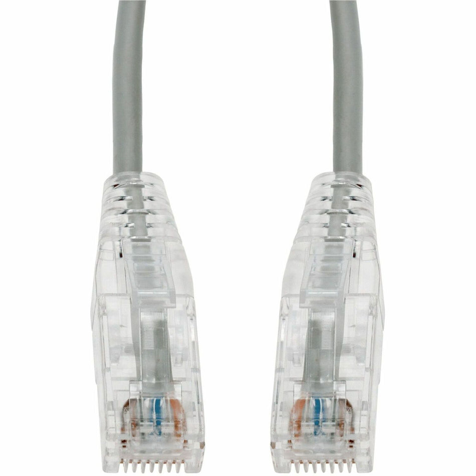 AddOn 3ft Gray CAT 6A Slim PVC Ethernet Cable Snagless Clear-Claw RJ-45 M/M - ADD-3FSLCAT6A-GY