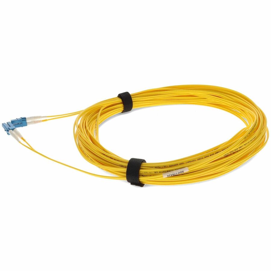 AddOn 49m LC (Male) to LC (Male) Straight Yellow OS2 Duplex Fiber OFNR (Riser-Rated) Patch Cable - ADD-LC-LC-49M9SMF