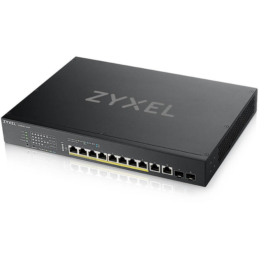 ZYXEL XS1930-12HP 10-Port 10G Multi-Gigabit L3 Smart Nebula Cloud Managed Switch with 2 10G SFP+ Uplinks | 8 PoE+ / PoE++ at 375W - XS1930-12HP