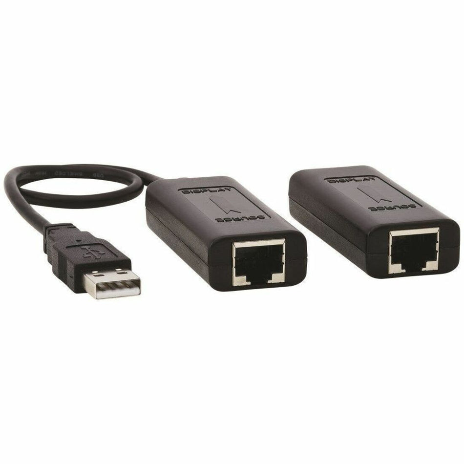 Tripp Lite by Eaton 1-Port USB over Cat5/Cat6 Extender Kit with Power over Cable - USB 2.0 Up to 164.04 ft. (50M) Black - B203-101-POC