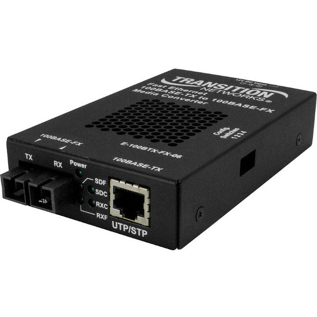 Transition Networks Stand-alone Fast Ethernet Media Converter 100Base-TX to 100Base-FX - E-100BTX-FX-06(SC)-NA