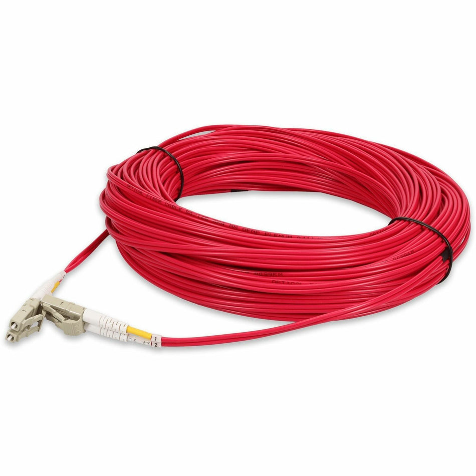 AddOn 40m LC (Male) to LC (Male) Straight Red OM4 Duplex Plenum Fiber Patch Cable - ADD-LC-LC-40M5OM4P-RD