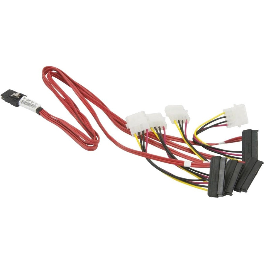 Supermicro MiniSAS to 4 SAS/SATA 60cm with 4 Pin Power 15cm Cable - CBL-0309L