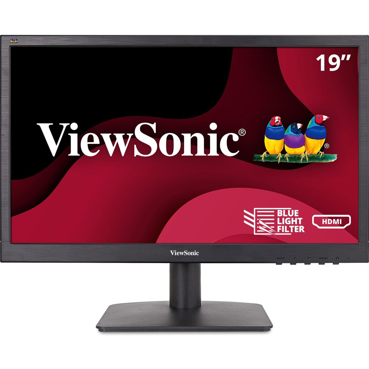 ViewSonic VA1903H 19-Inch WXGA 1366x768p 16:9 Widescreen Monitor with Enhanced View Comfort, Custom ViewModes and HDMI for Home and Office - VA1903H