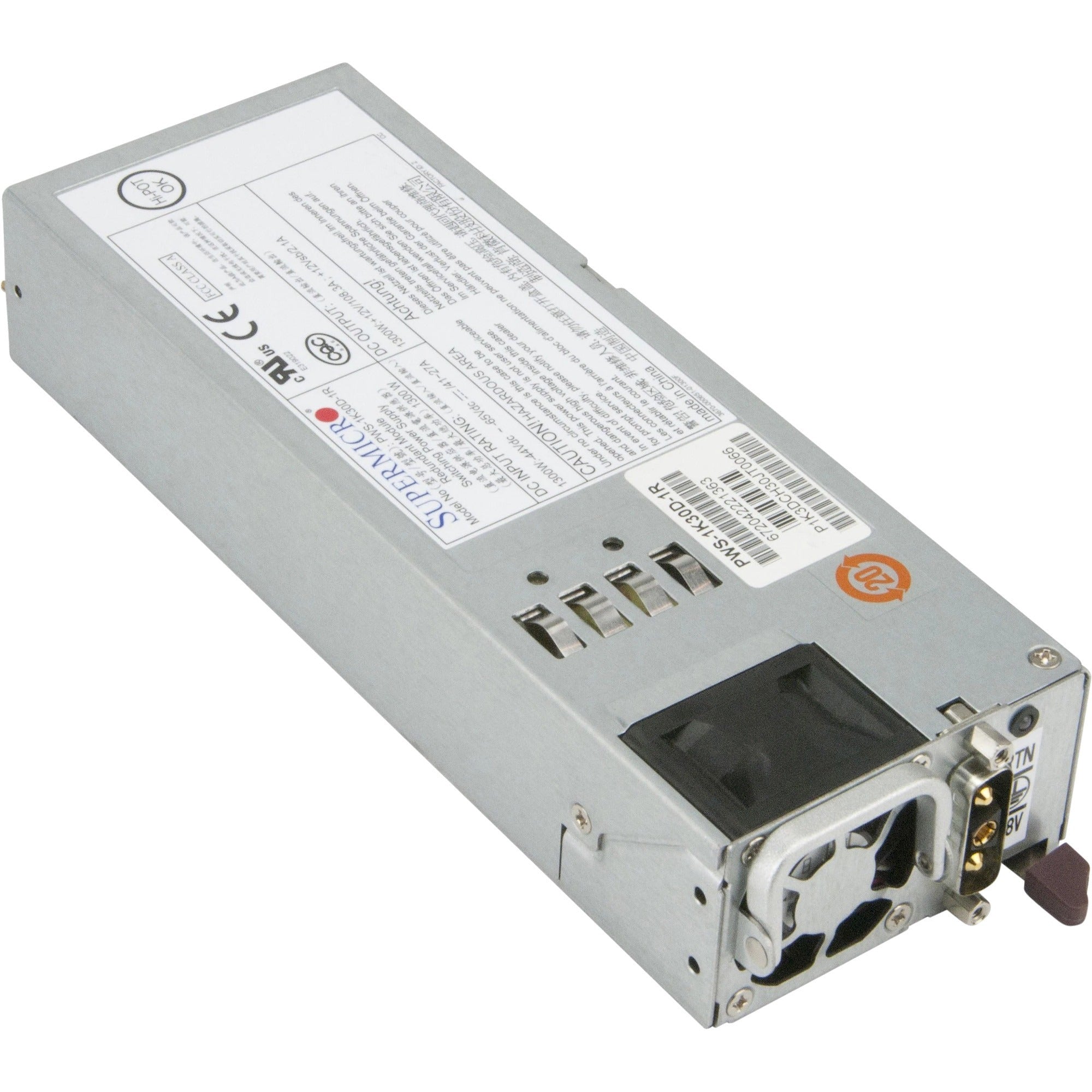 Supermicro 1U 1300W -48V DC Power Supply - PWS-1K30D-1R