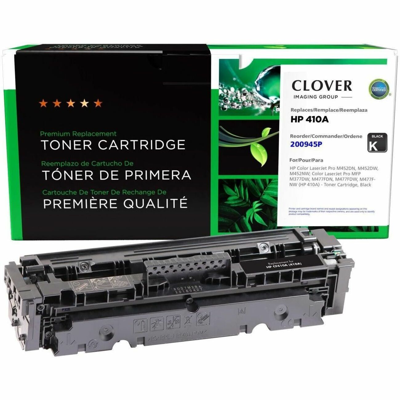 Clover Imaging Remanufactured Black Toner Cartridge for HP 410A (CF410A) - 200945P