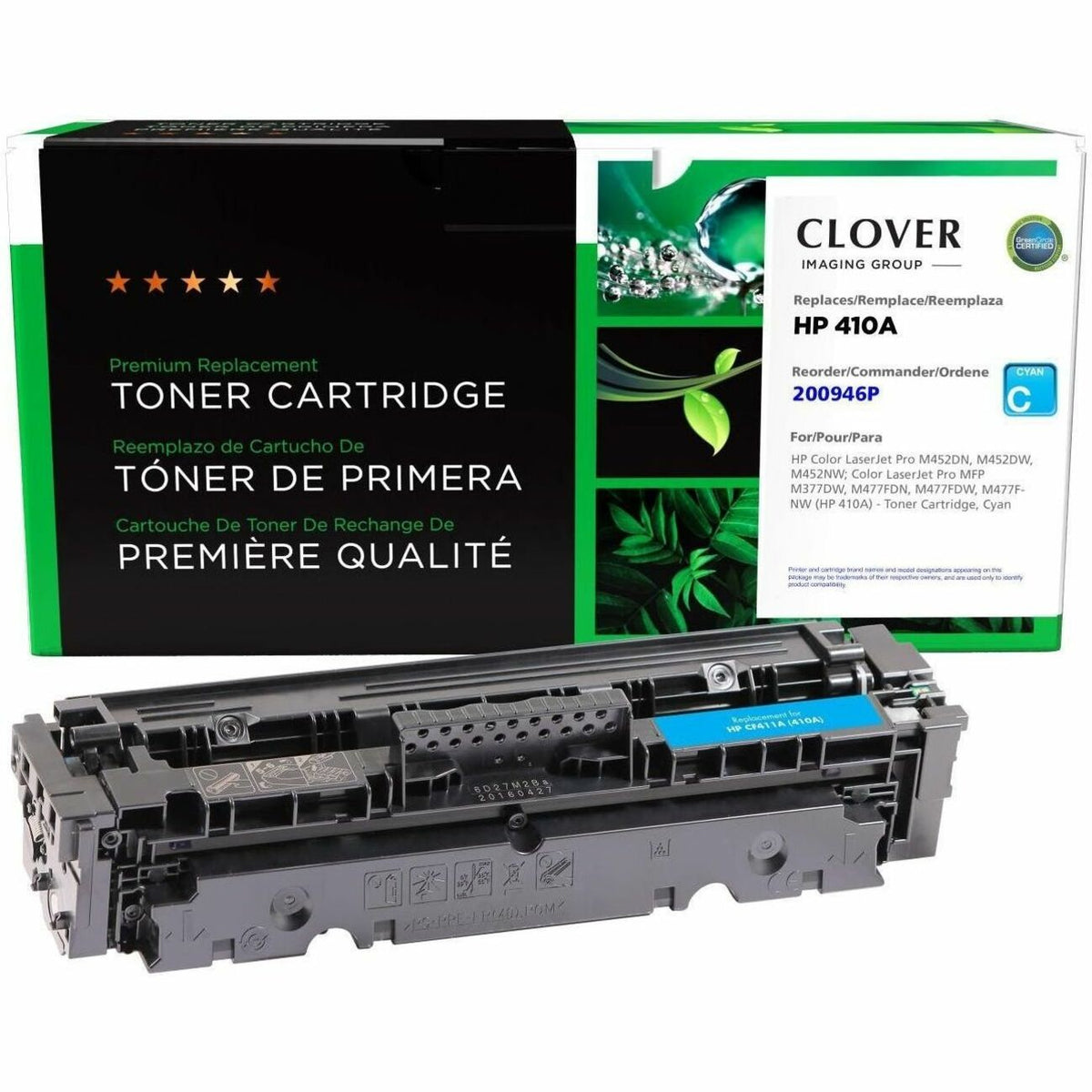 Clover Imaging Remanufactured Cyan Toner Cartridge for HP 410A (CF411A) - 200946P