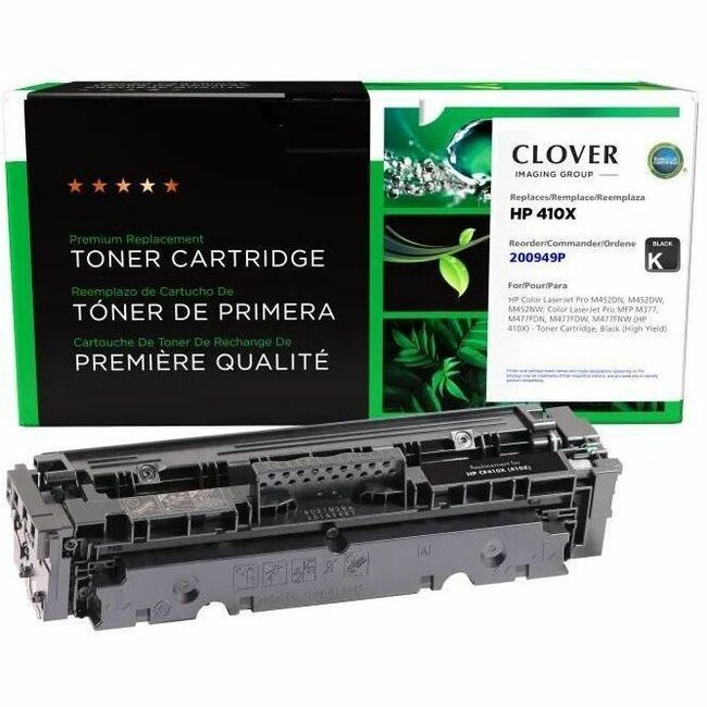 Clover Imaging Remanufactured High Yield Black Toner Cartridge for HP 410X (CF410X) - 200949P