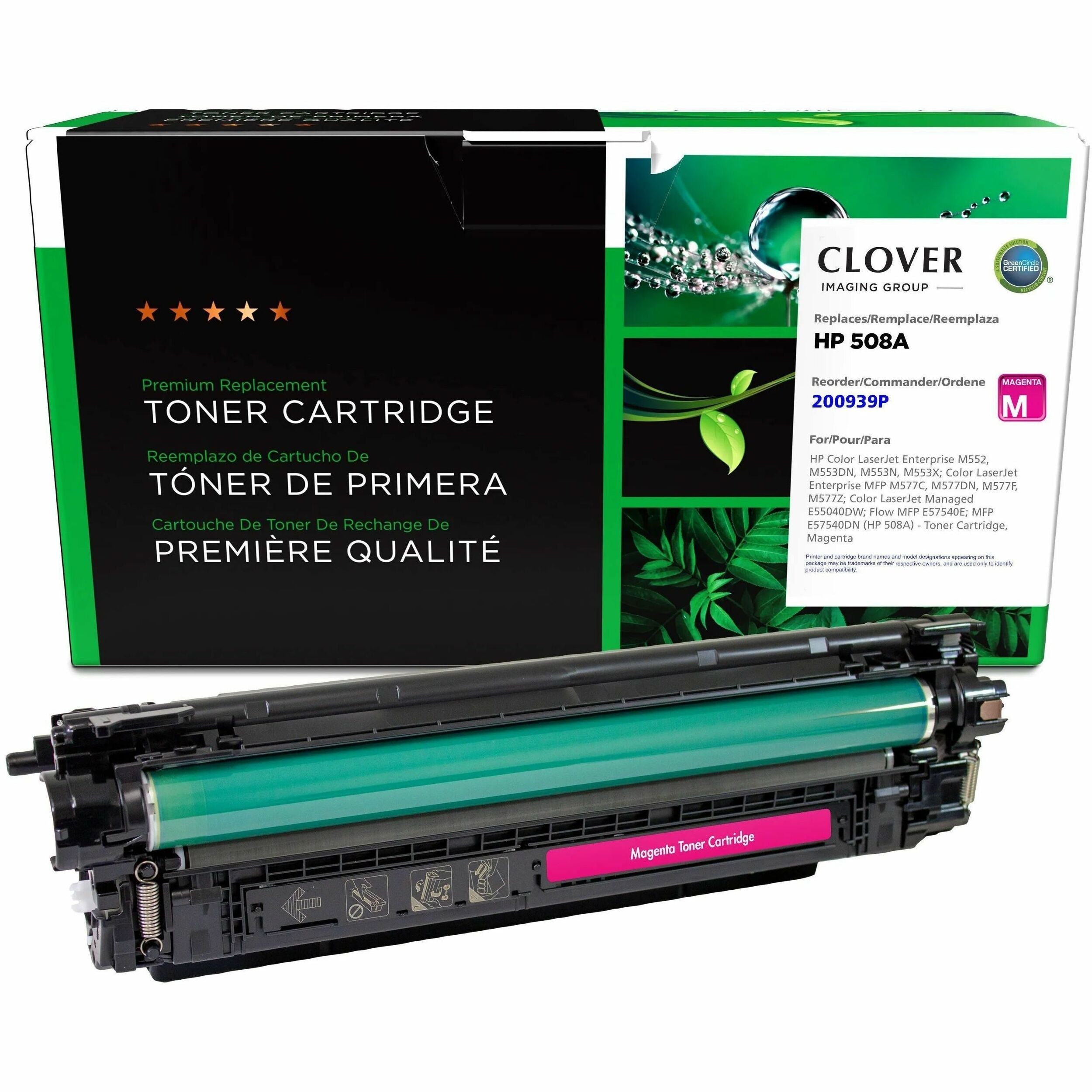 Clover Imaging Remanufactured Magenta Toner Cartridge for HP 508A (CF363A) - 200939P