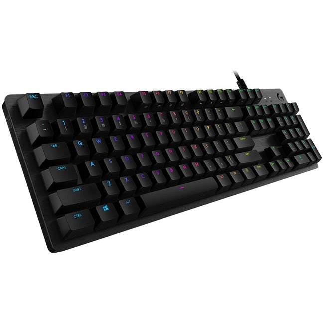 Logitech G512 RGB Mechanical Gaming Keyboard, GX Blue, USB Passthrough - 920-008936